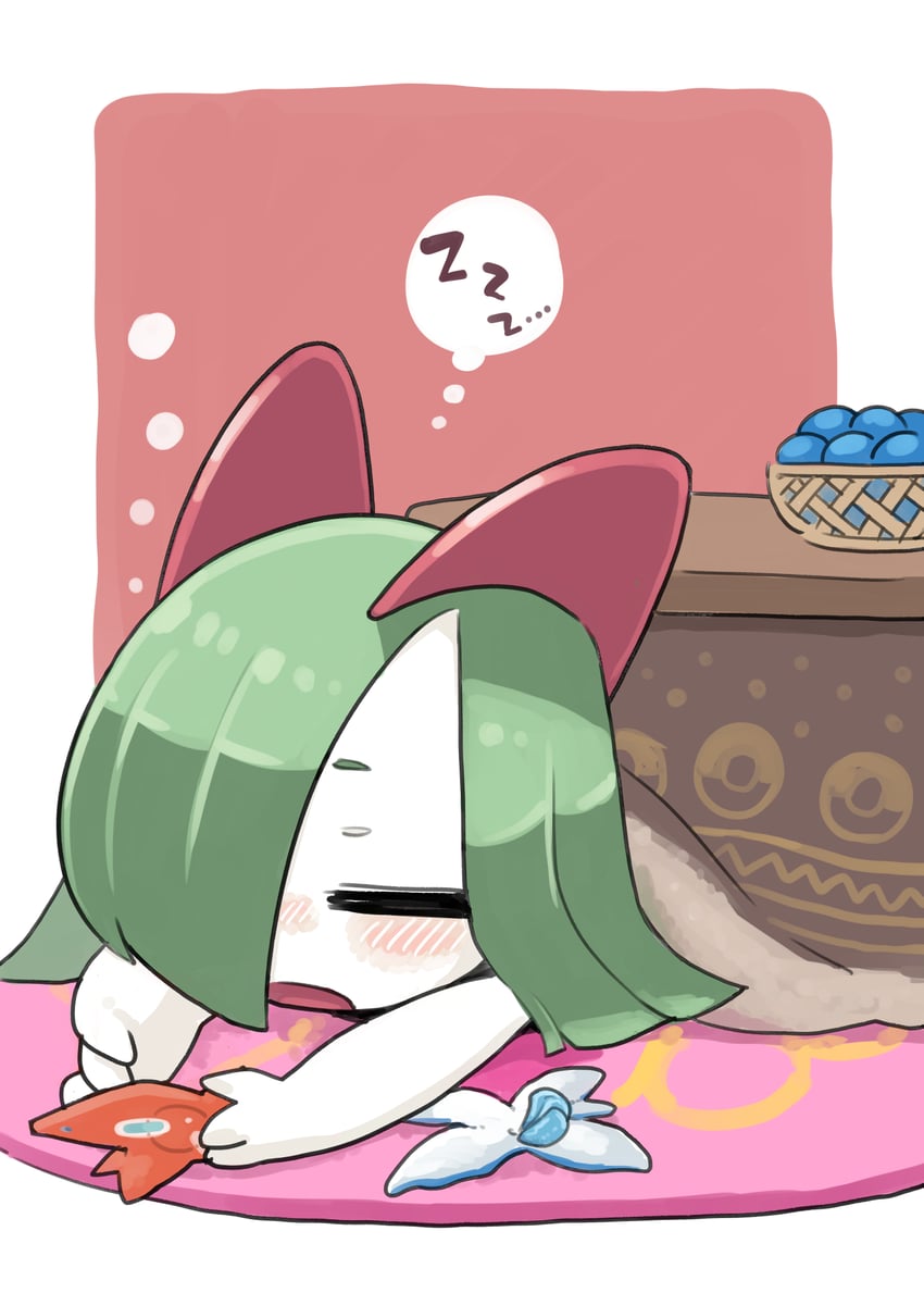 rotom, rotom phone, and kirlia (pokemon) drawn by ino_(tellu0120)