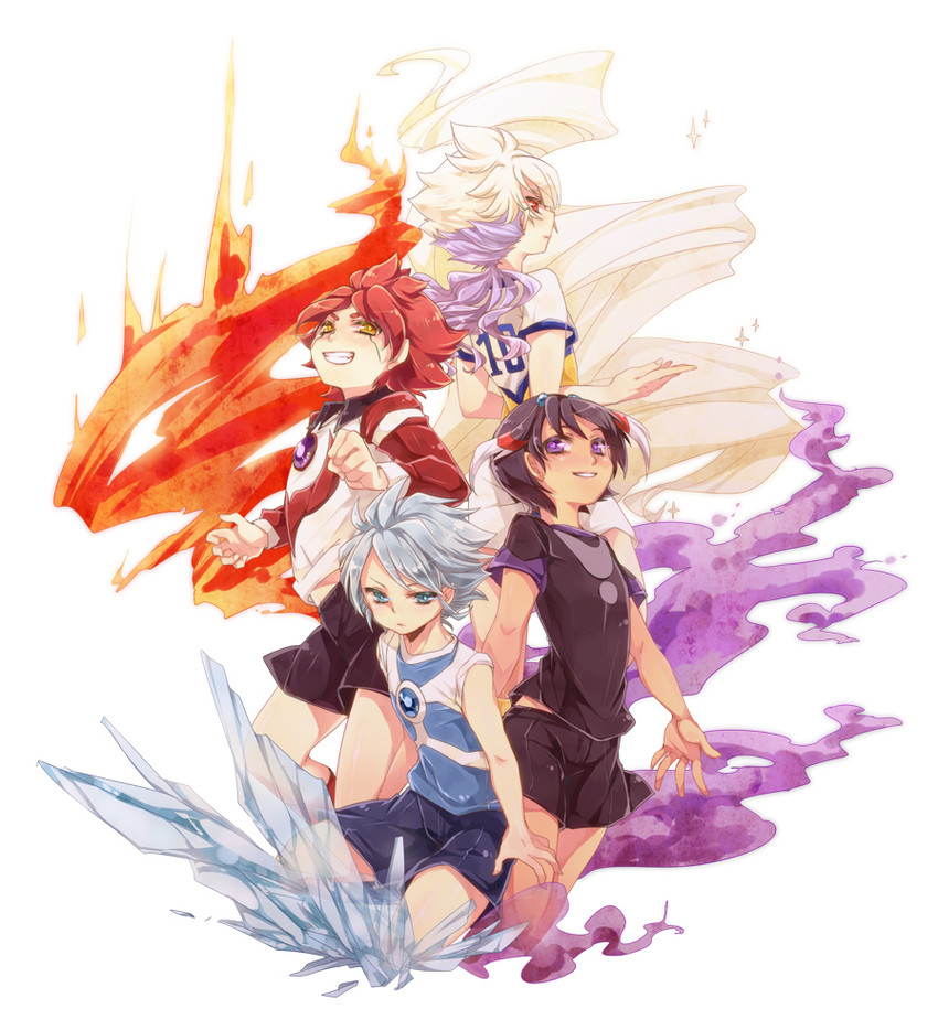 hakuryuu, shuu, nagumo haruya, and suzuno fuusuke (inazuma eleven go and 1 more) drawn by tobi_(one)