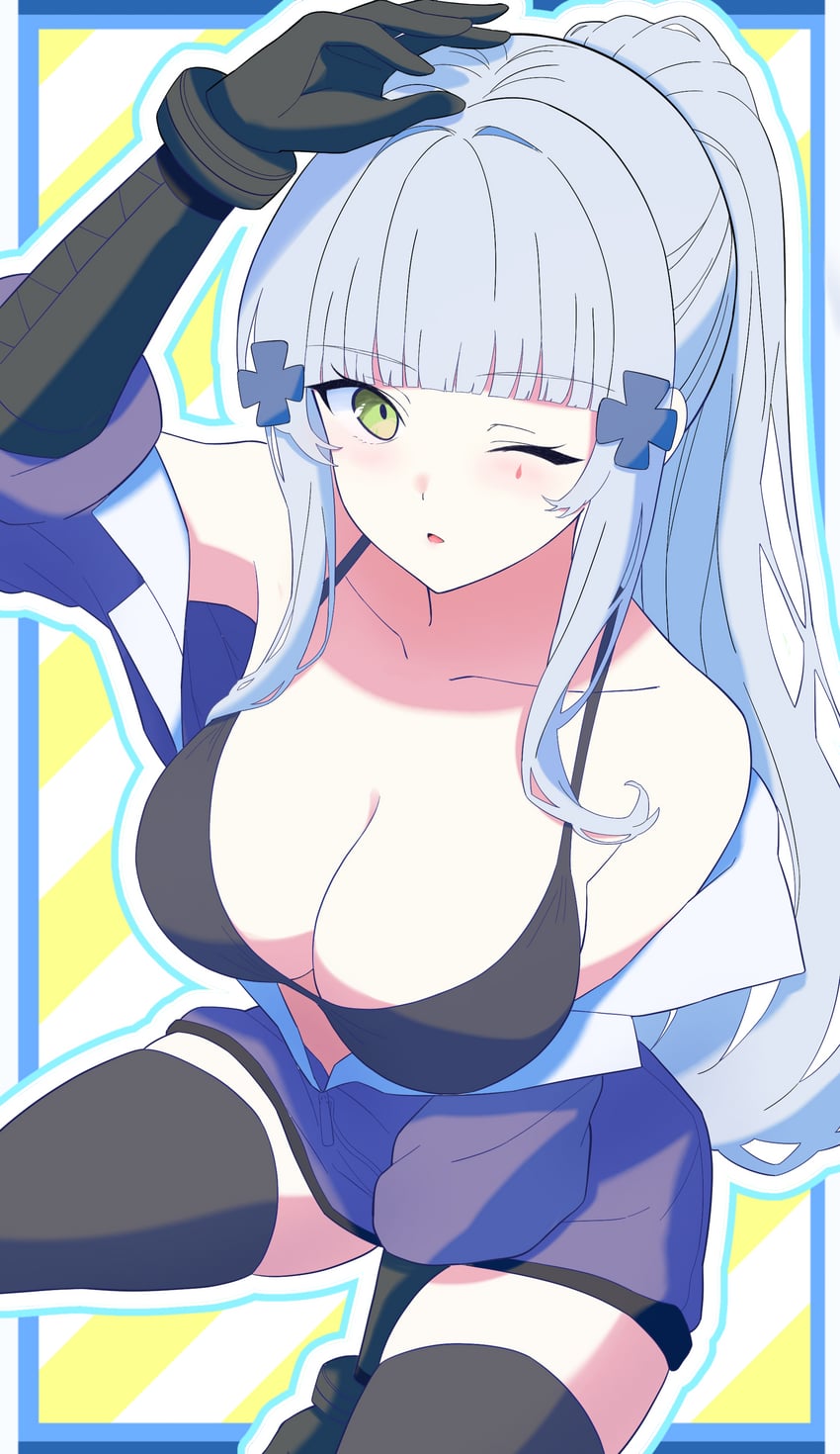 hk416 and klukai (girls' frontline and 1 more) drawn by uchikata_takeaki