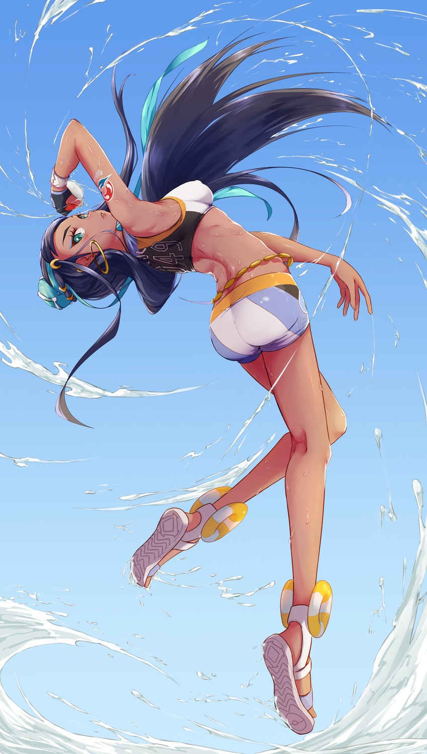 nessa (pokemon and 1 more) drawn by arashi_asuka