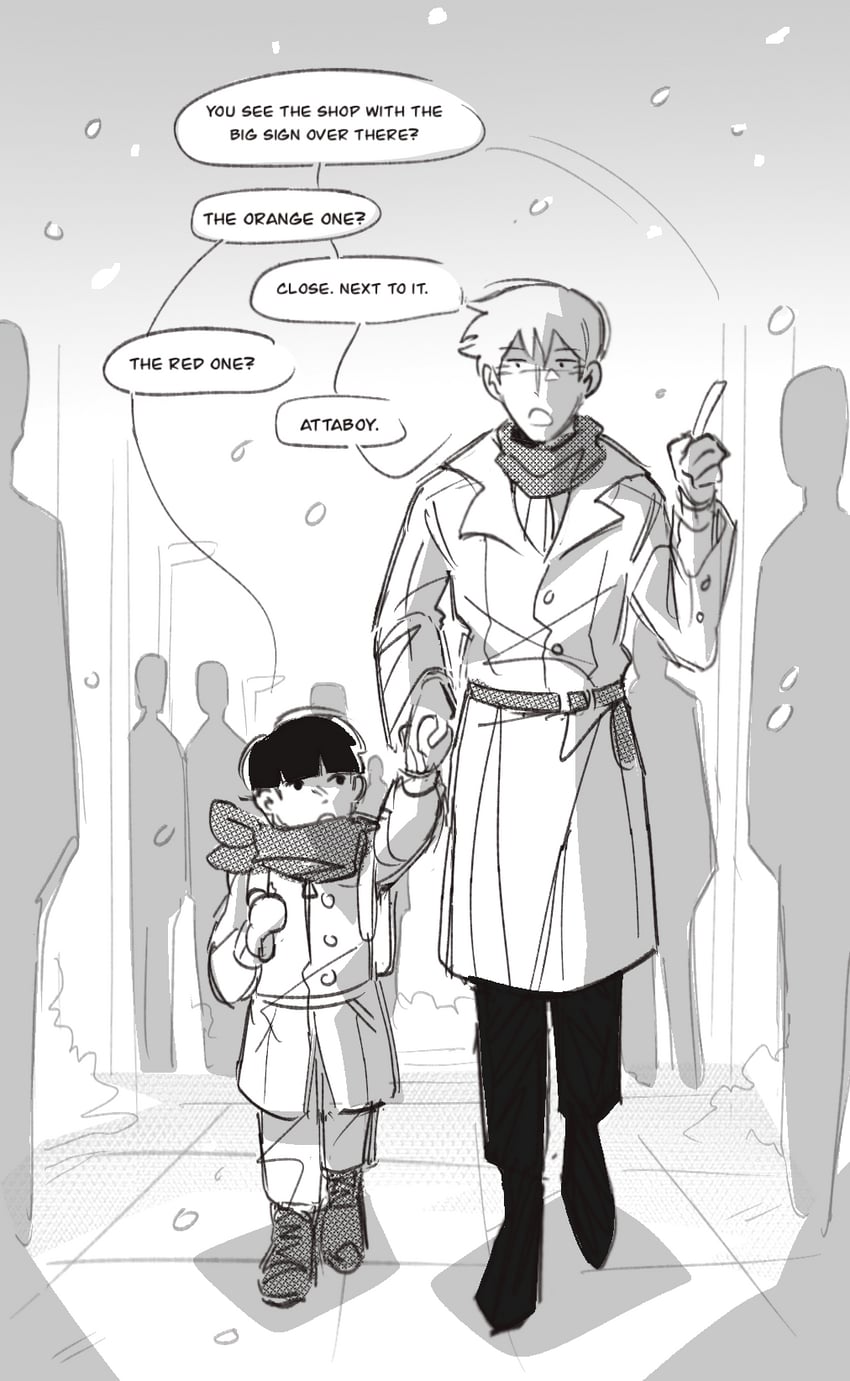 kageyama shigeo and reigen arataka (mob psycho 100) drawn by mp100days