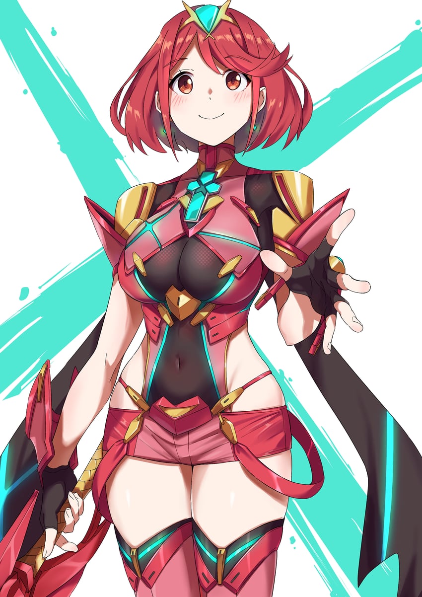 pyra (xenoblade chronicles and 1 more) drawn by showhey!!