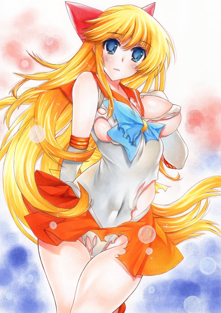 aino minako and sailor venus (bishoujo senshi sailor moon) drawn by rozarin