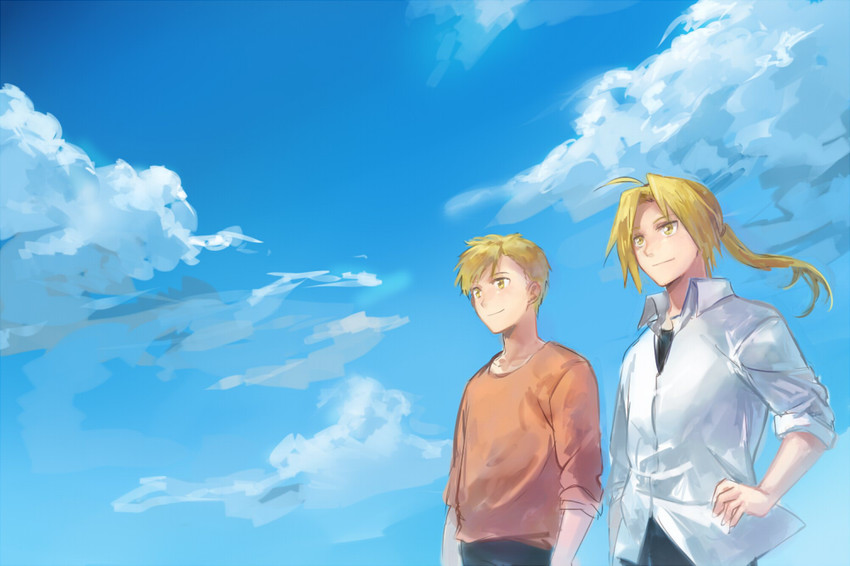 edward elric and alphonse elric (fullmetal alchemist) drawn by riru