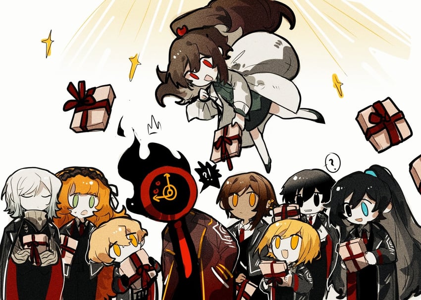 ishmael, don quixote, faust, sinclair, yi sang, and 4 more (project moon and 2 more) drawn by aislan