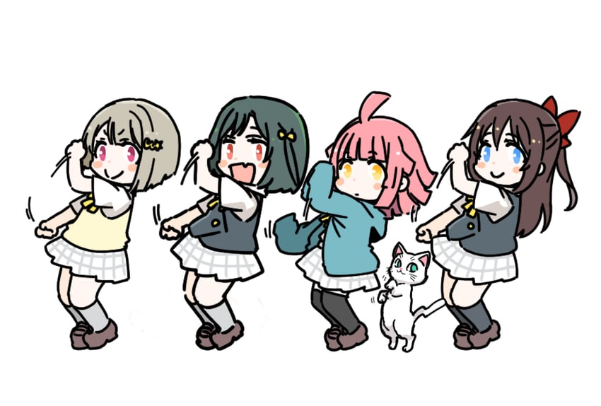 osaka shizuku, tennoji rina, nakasu kasumi, mifune shioriko, and hanpen (love live! and 1 more) drawn by shinanoya_(satanicad)