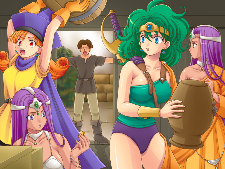 slime, manya, alena, minea, and heroine (dragon quest and 1 more) drawn by yu-ta.18