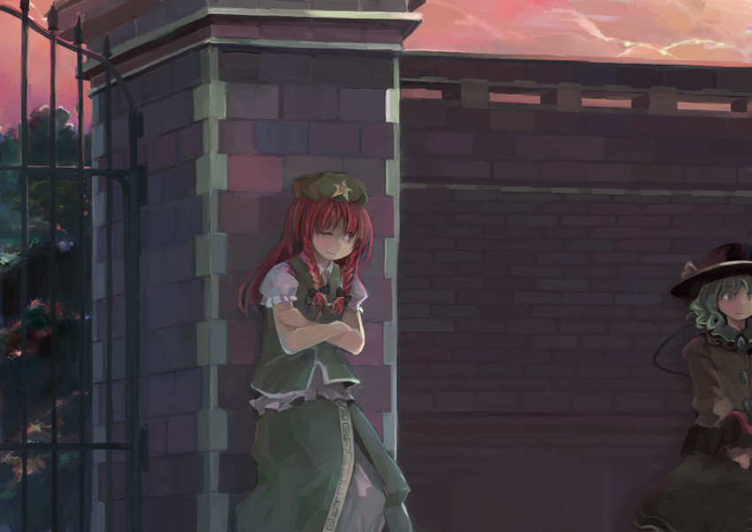 komeiji koishi and hong meiling (touhou) drawn by ichiba_youichi