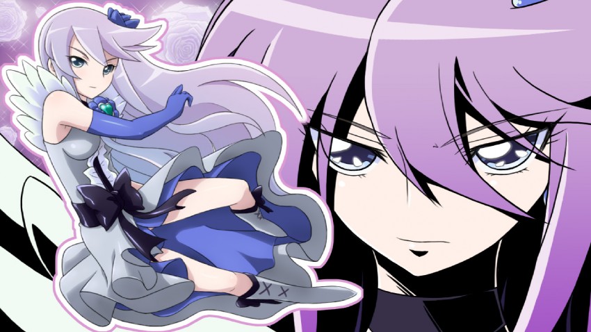 tsukikage yuri and cure moonlight (precure and 1 more) drawn by mameshiba_(pixiv_59310)