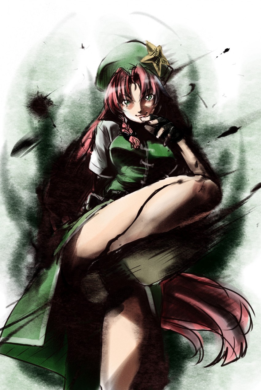 hong meiling (touhou and 2 more) drawn by kirisato_itsuki