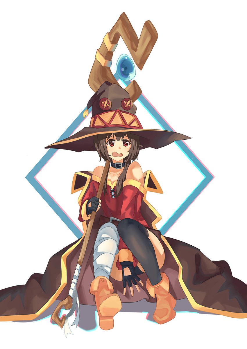 megumin (kono subarashii sekai ni shukufuku wo!) drawn by haojihaojigo