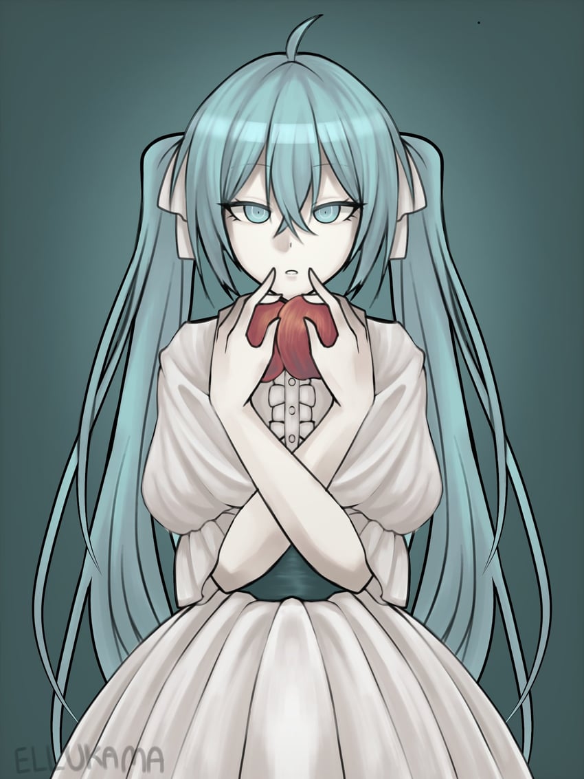 hatsune miku and eve moonlit (vocaloid and 3 more) drawn by elluka_ma