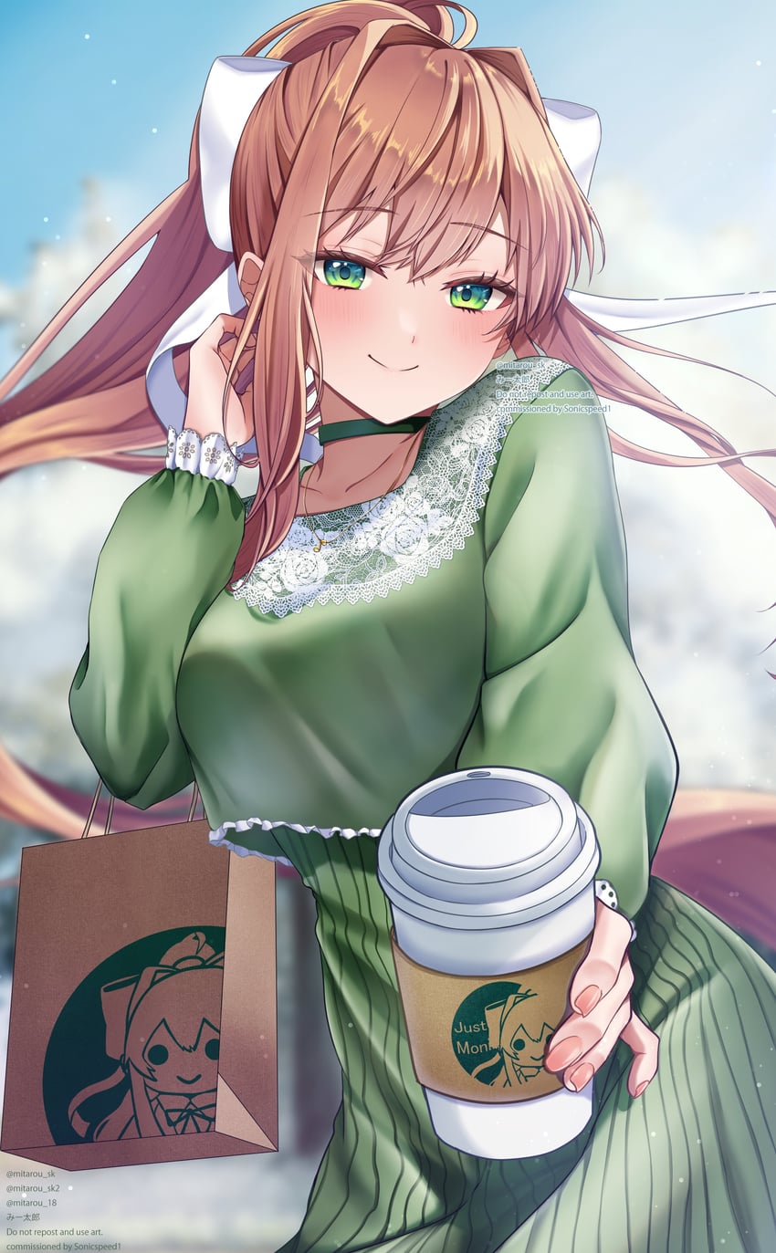 monika (doki doki literature club and 1 more) drawn by mi_tarou0412