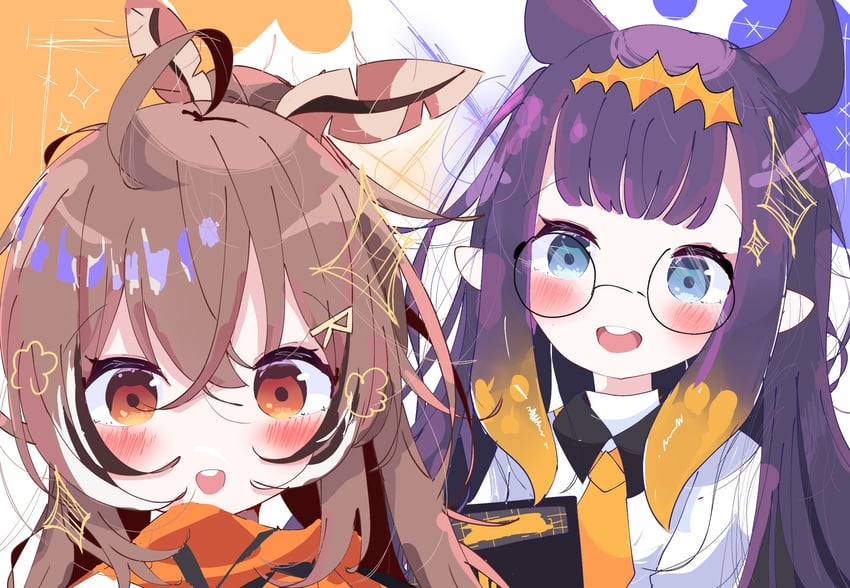 ninomae ina'nis and nanashi mumei (hololive and 1 more) drawn by koyoinacho