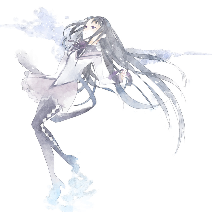 akemi homura (mahou shoujo madoka magica) drawn by yam_(htt)