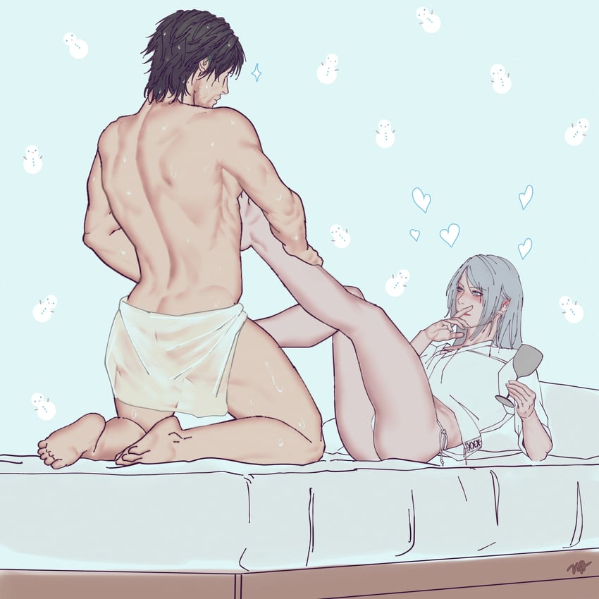 clive rosfield and jill warrick (final fantasy and 1 more) drawn by voaleine