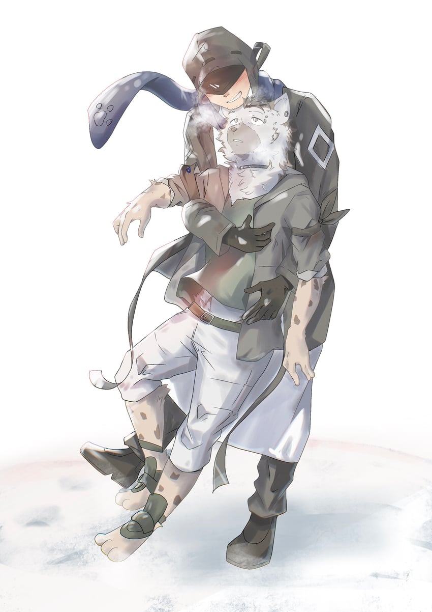 doctor, male doctor, and spot (arknights) drawn by siva_inu24