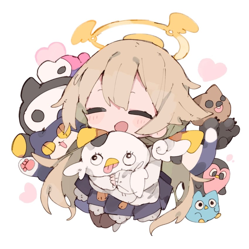 hifumi and peroro (blue archive) drawn by byako_(srktn)