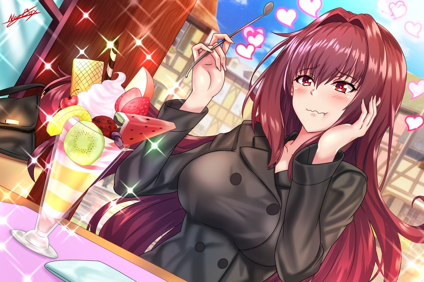 scathach (fate and 1 more) drawn by nez-box