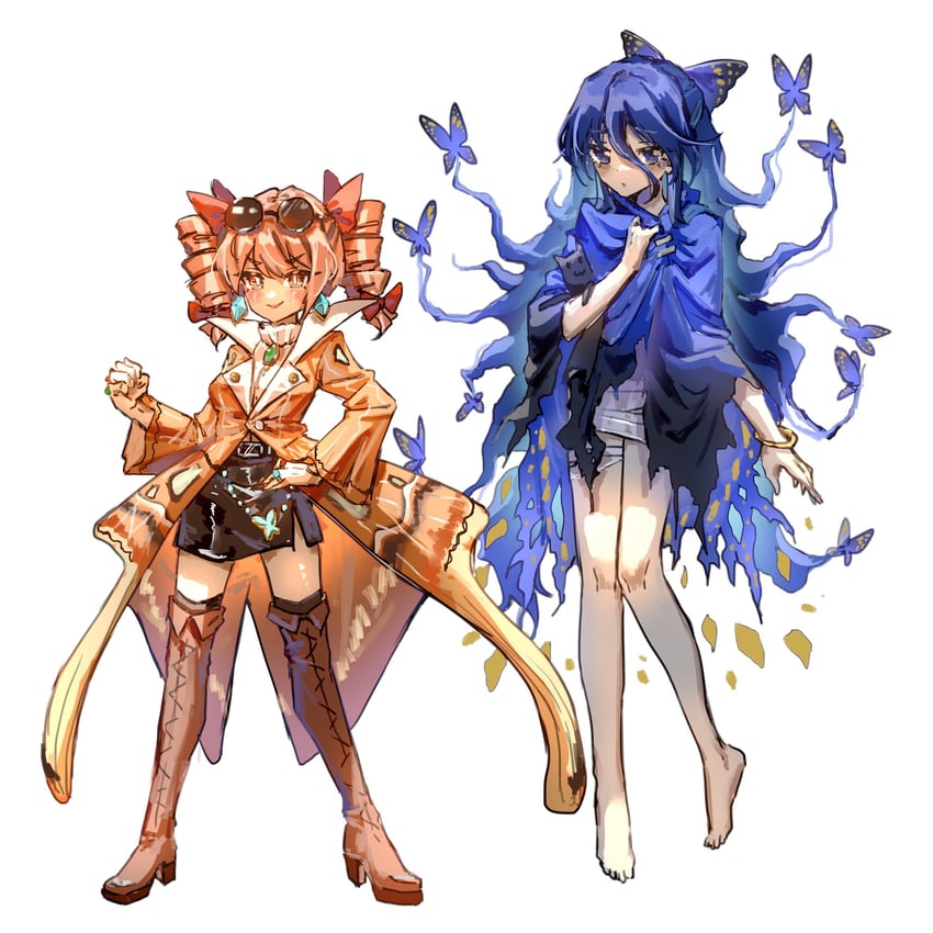 yorigami shion and yorigami jo'on (touhou) drawn by shouxishao_jiuyuan