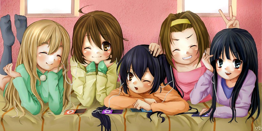 akiyama mio, nakano azusa, hirasawa yui, tainaka ritsu, and kotobuki tsumugi (k-on!) drawn by minicuteclub