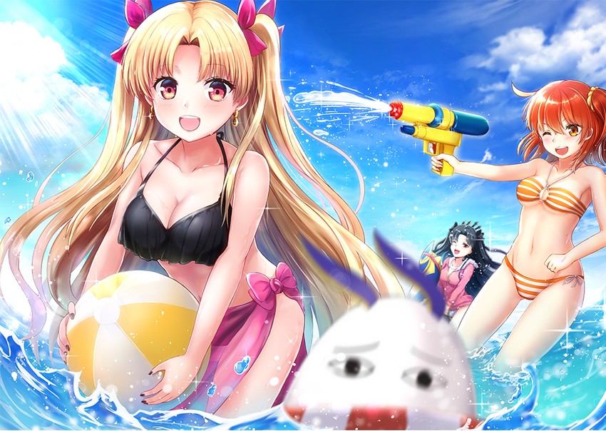 fujimaru ritsuka, ereshkigal, ishtar, medjed, and nitocris (fate and 1 more) drawn by kabosu_(anna_neji)