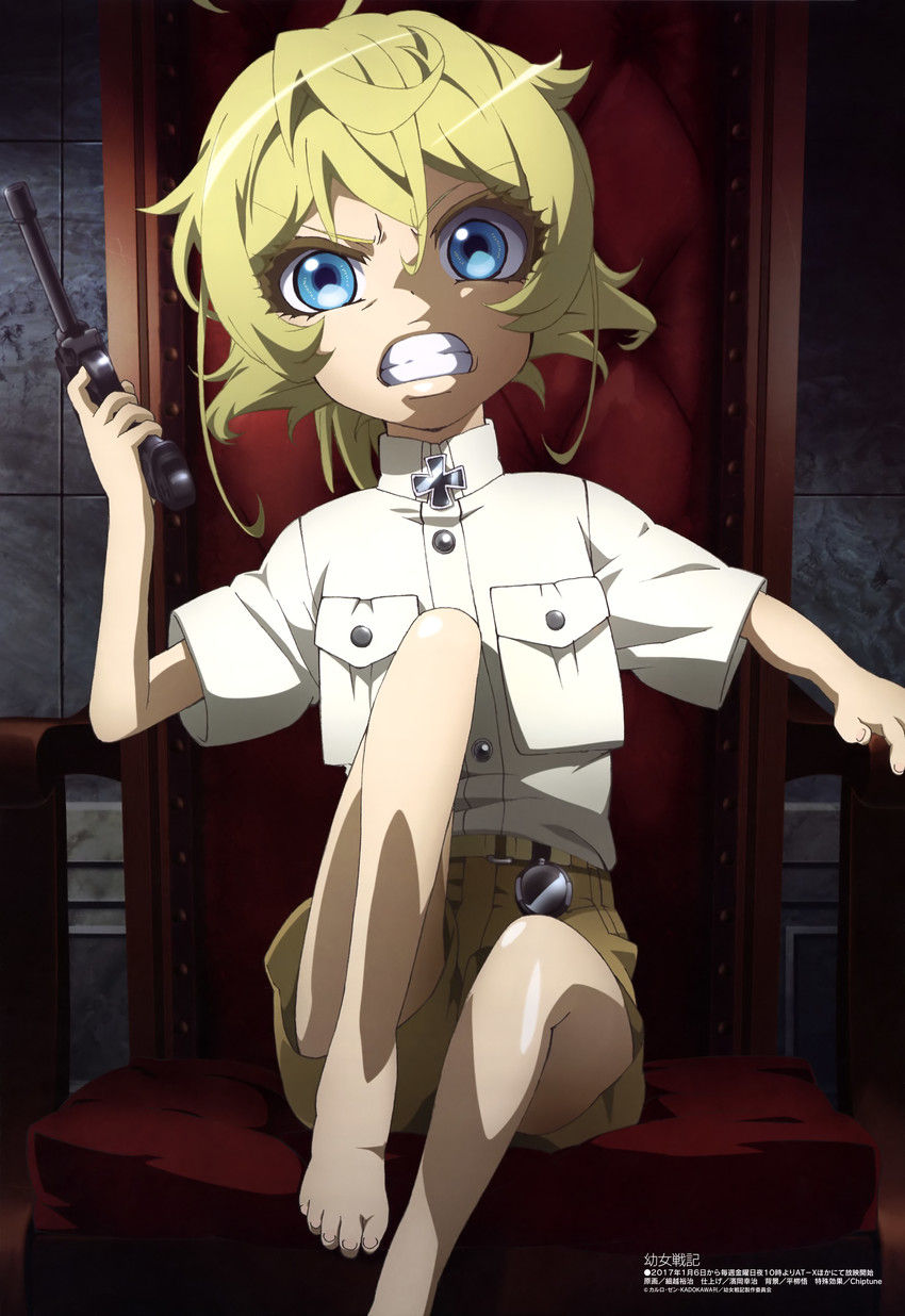 tanya degurechaff (megami magazine and 1 more) drawn by hosogoe_yuuji