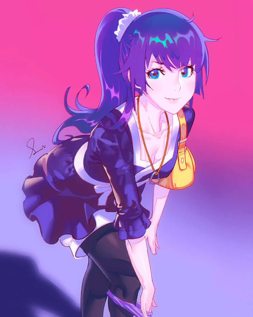 senjougahara hitagi (monogatari and 1 more) drawn by rapa_rachi
