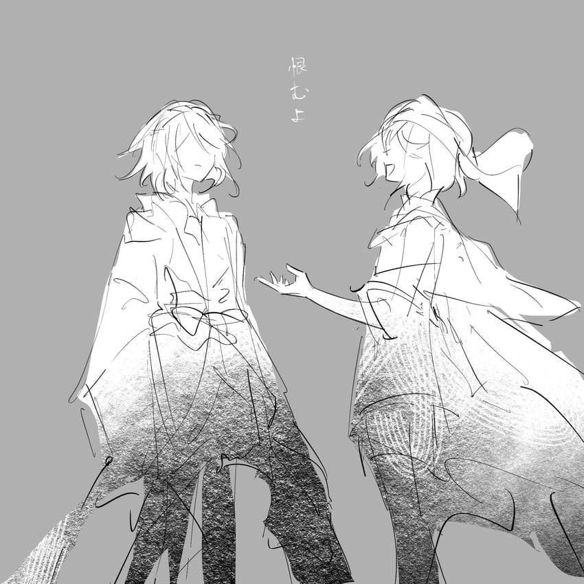 enraku tsubakura and kuzu suzumi (len'en) drawn by yoiame