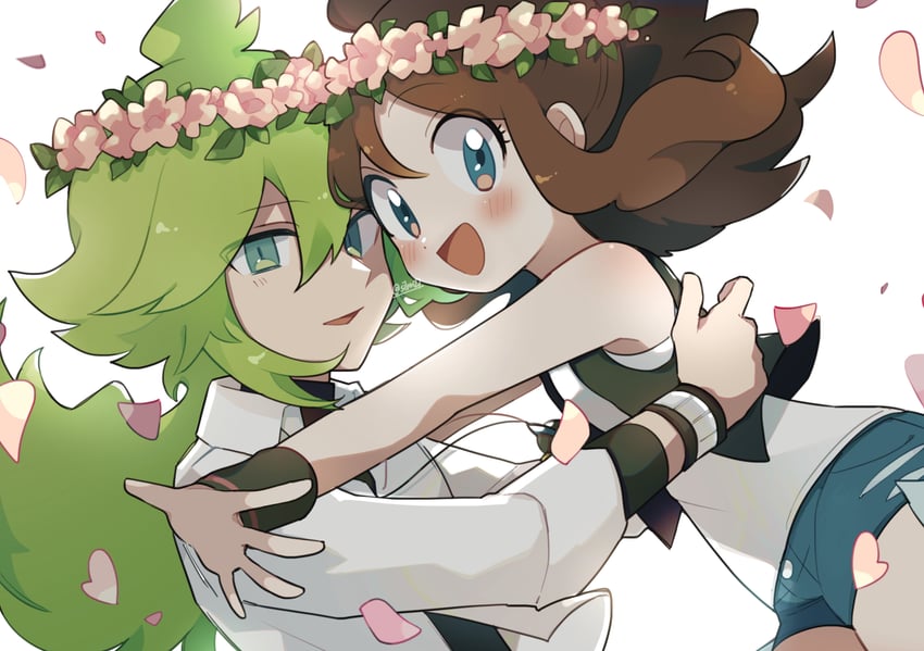 hilda and n (pokemon and 1 more) drawn by clear_2758
