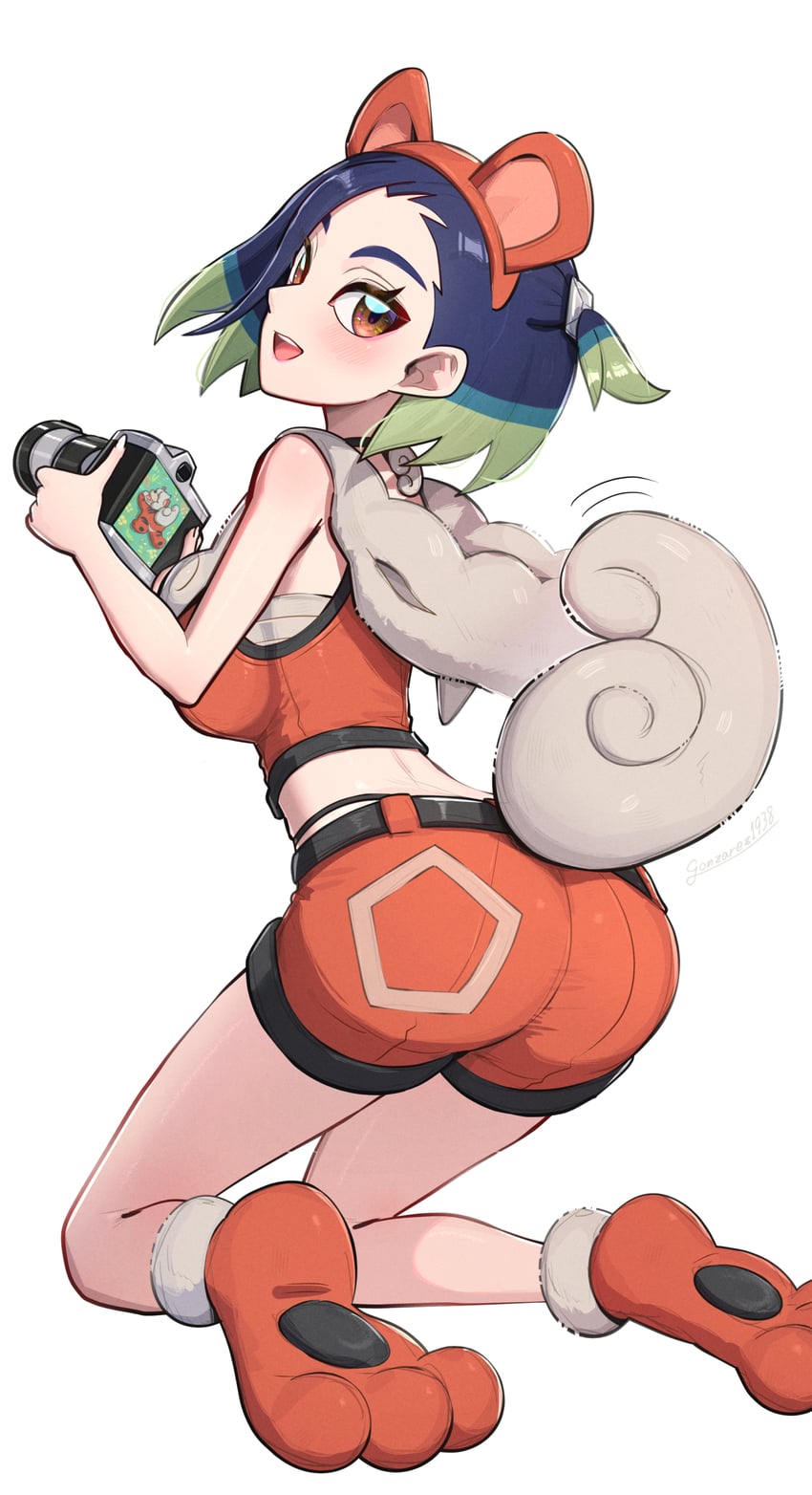 perrin and hisuian growlithe (pokemon and 1 more) drawn by gonzarez