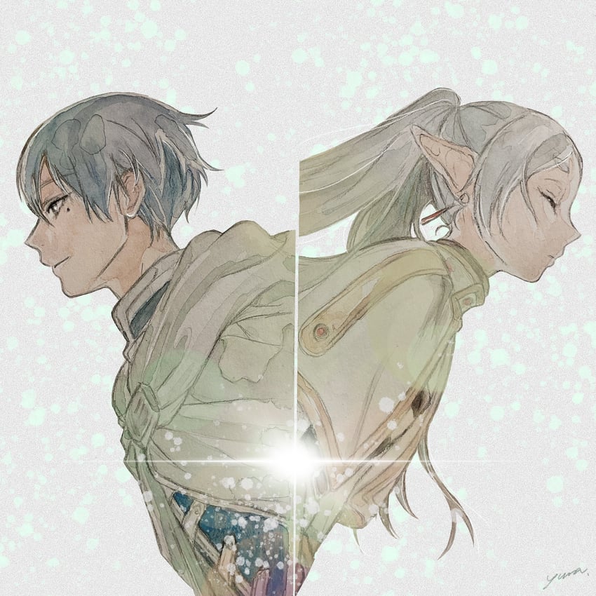 frieren and himmel (sousou no frieren) drawn by yura0210_1017