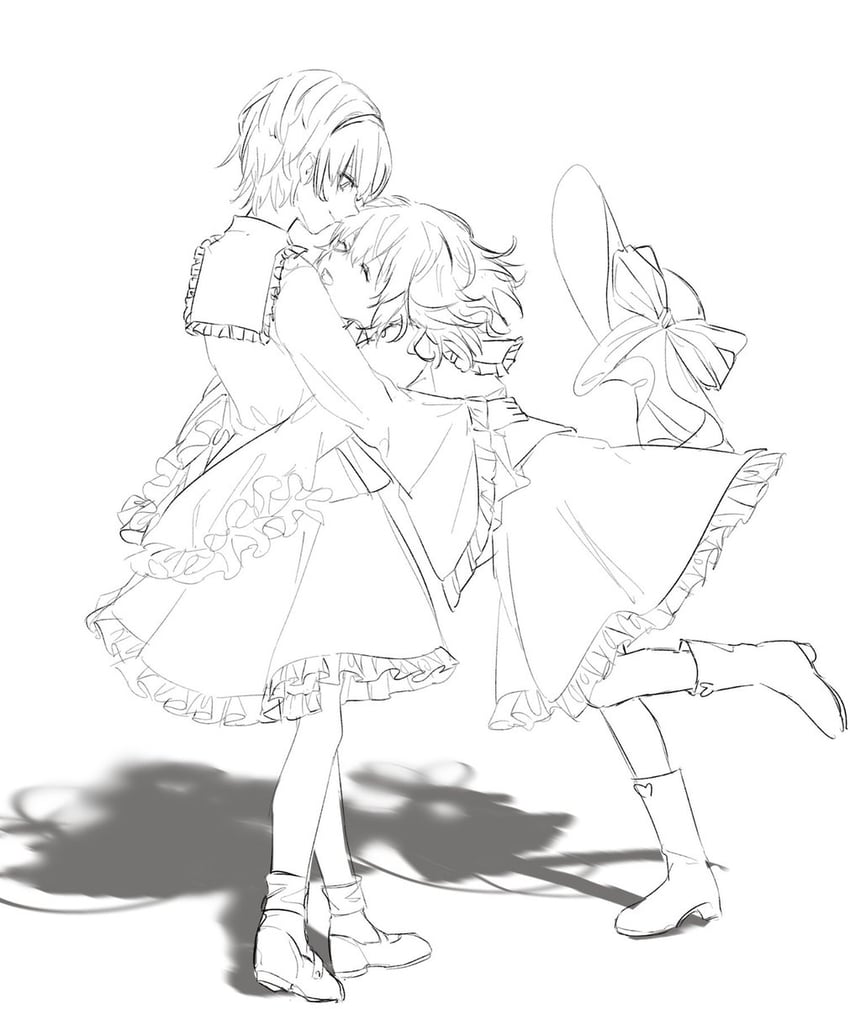 komeiji koishi and komeiji satori (touhou) drawn by koyomiyoko_o