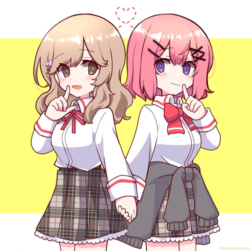 amaori renako and sena ajisai (watashi ga koibito ni nareru wake naijan murimuri!) drawn by noratanukimaru