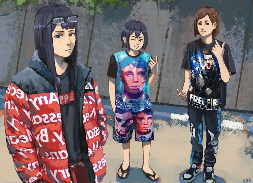 kanamori sayaka, asakusa midori, mizusaki tsubame, thomas shelby, and cillian murphy (eizouken ni wa te wo dasu na! and 4 more) drawn by nixie_(440)