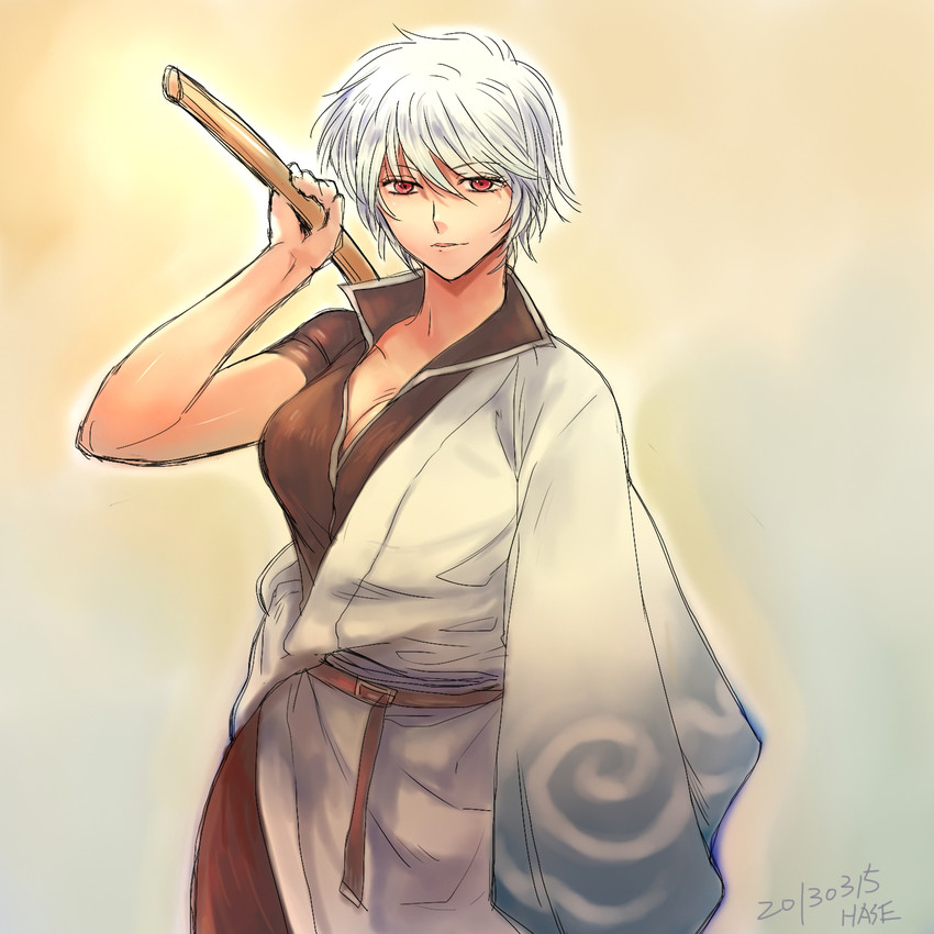 sakata gintoki and sakata ginko (gintama) drawn by hase_(nafela)