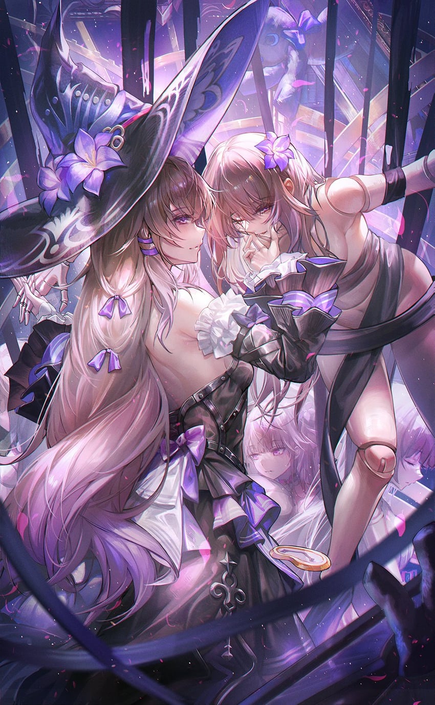 herta and the herta (honkai and 1 more) drawn by turbulence