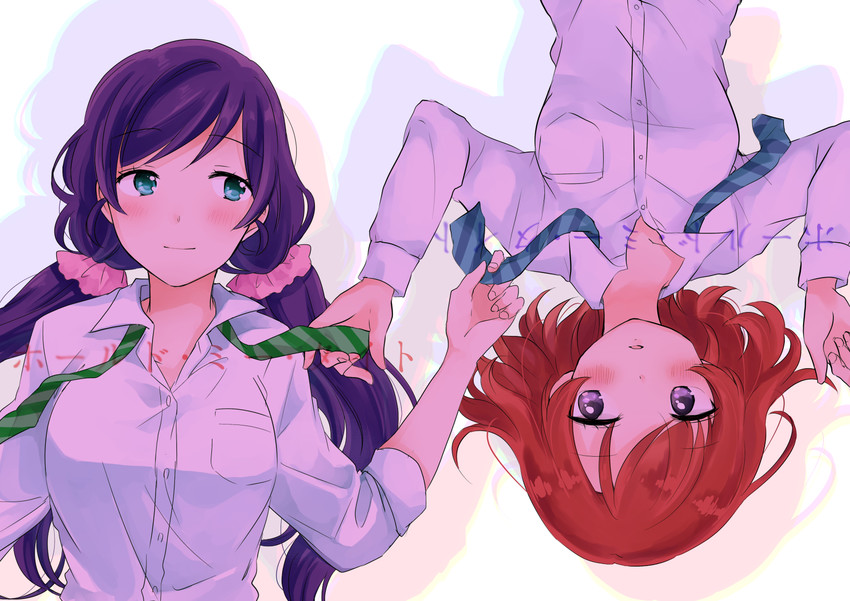 nishikino maki and tojo nozomi (love live! and 1 more) drawn by matsuri_(artist)
