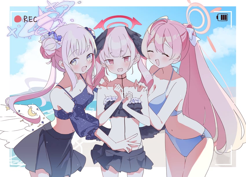 mika, koharu, and hanako (blue archive) drawn by rco_as
