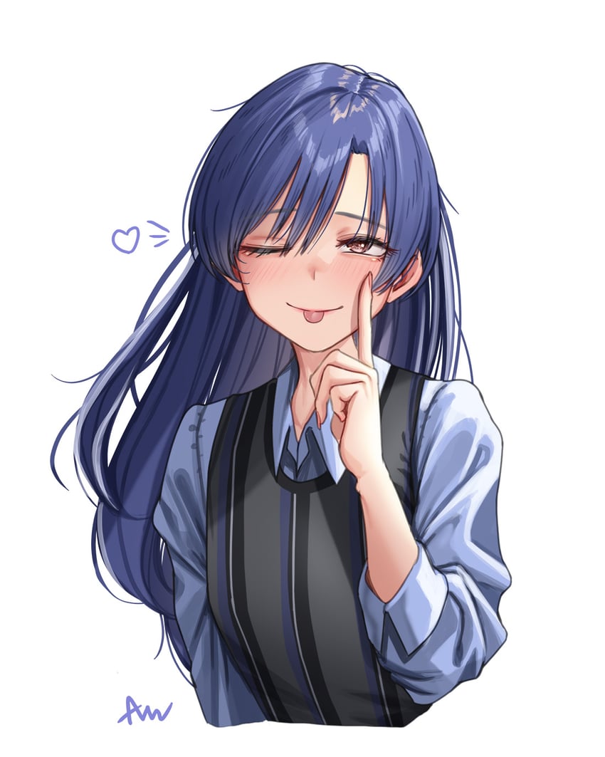 kisaragi chihaya (idolmaster and 2 more) drawn by am_serr
