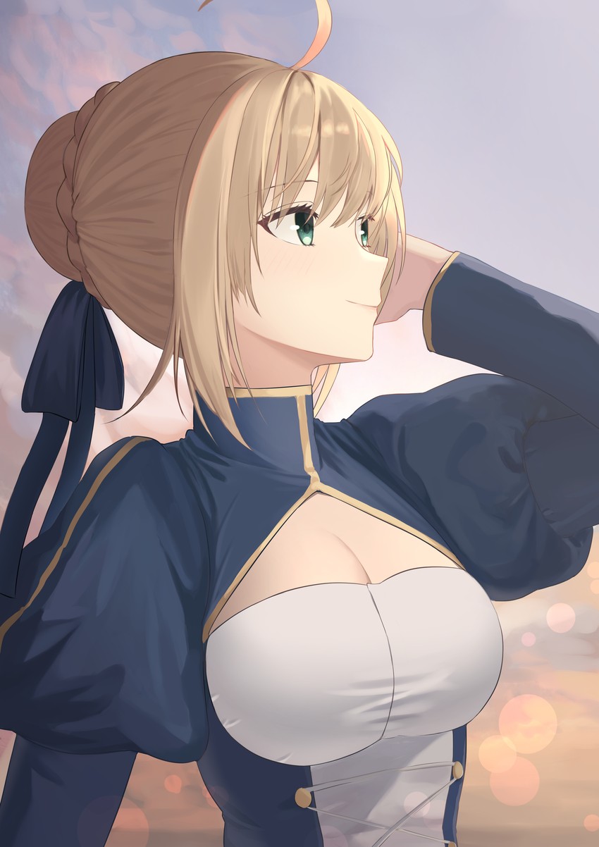 artoria pendragon and saber (fate and 1 more) drawn by hiroserii