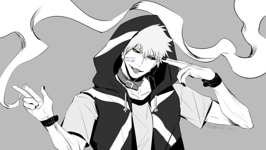 hollow ichigo (bleach and 1 more) drawn by asure_(asure_twi)