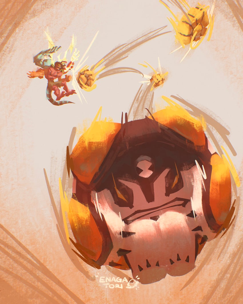 kevin levin and cannonbolt (ben 10) drawn by enagatori_38