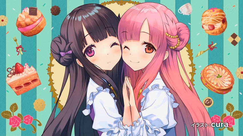 licorice mille huarek and petra mille huarek (okashi na tensei) drawn by cura