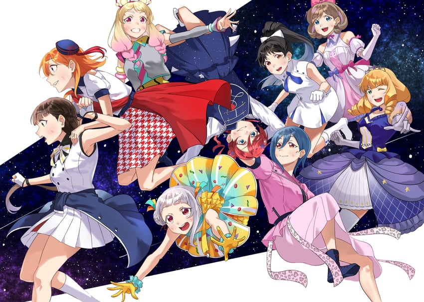 shibuya kanon, heanna sumire, tang keke, arashi chisato, hazuki ren, and 4 more (love live! and 1 more) drawn by repurika