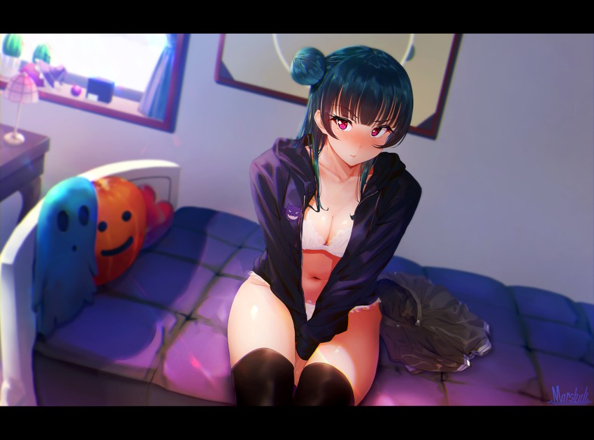 tsushima yoshiko (love live! and 1 more) drawn by marshall_(wahooo)