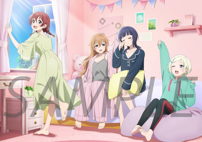 emma verde, asaka karin, konoe kanata, and mia taylor (love live! and 1 more)
