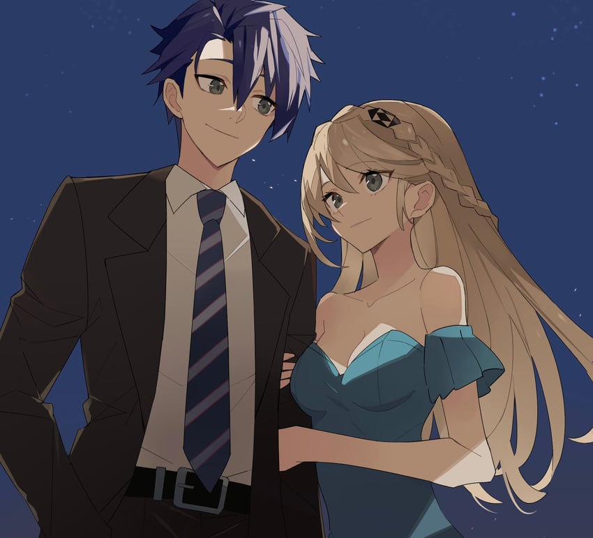 van arkride and elaine auclair (eiyuu densetsu and 1 more) drawn by george_man