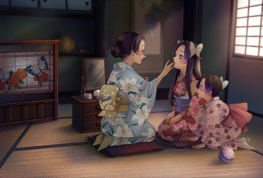 kochou shinobu and kochou kanae (kimetsu no yaiba) drawn by yuki_(yuki3243)