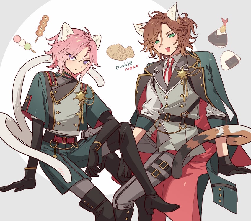 oukawa kohaku and mikejima madara (ensemble stars!) drawn by meremero